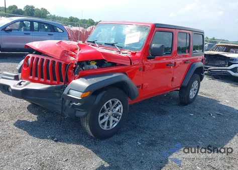 2023 Jeep Wrangler 4-Door Sport S 4X4 z USA, uszkodzony, nr VIN 1C4HJXDN5PW701929